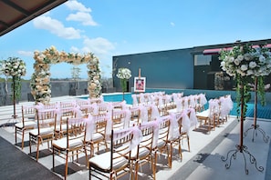Outdoor wedding area