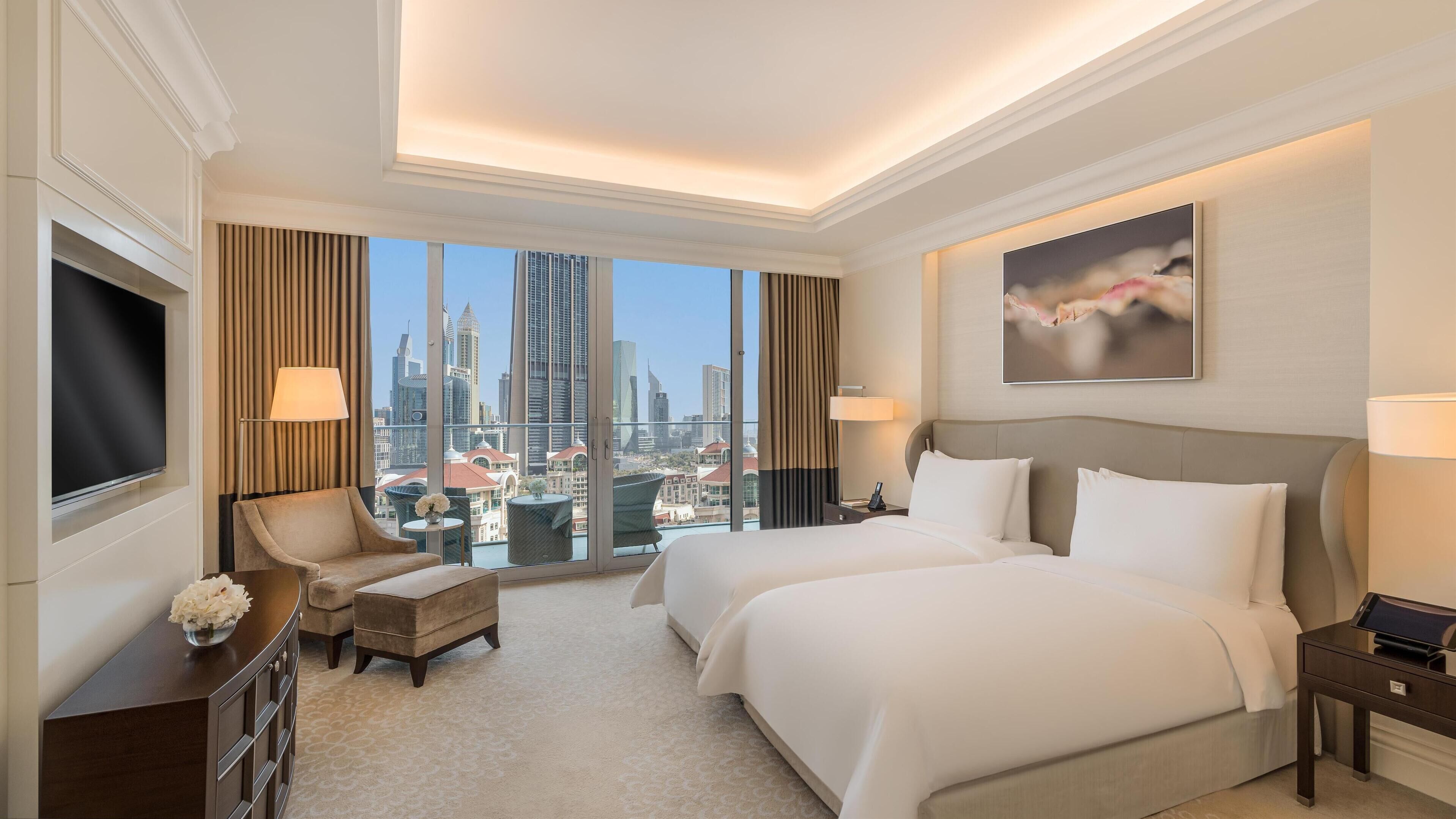 Deluxe Room, 2 Single Beds (Grand Premier Burj View Room Twin) | Premium bedding, minibar, in-room safe, desk