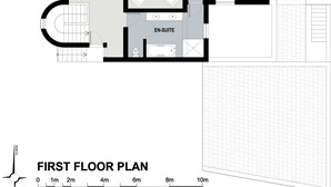 A first floor plan of a hotel with labeled rooms including Shell Room, Colonial Room, Rose Room, and Caribbean Room, along with a covered and open terrace. - Ocean Watch Guest House (Plettenberg Bay)