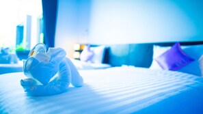 Minibar, mörkläggningsgardiner och gratis wi-fi