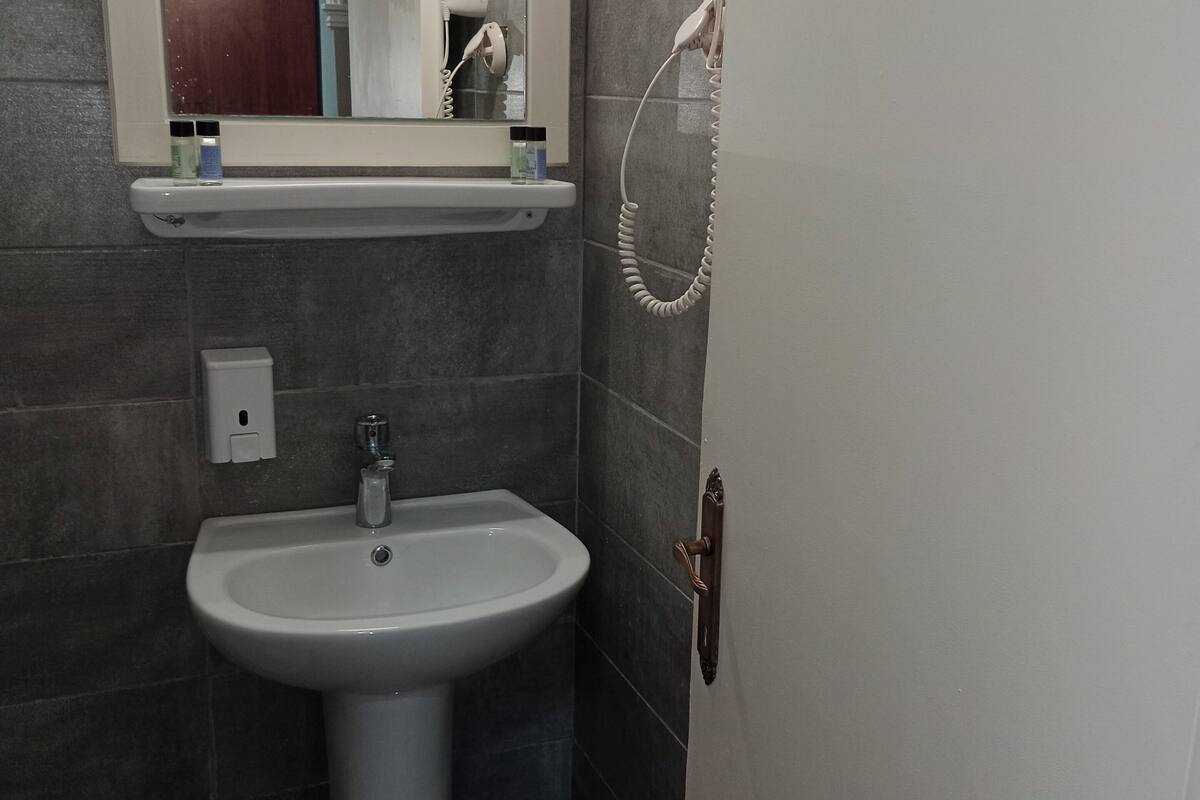 shower, free toiletries, hair dryer, slippers