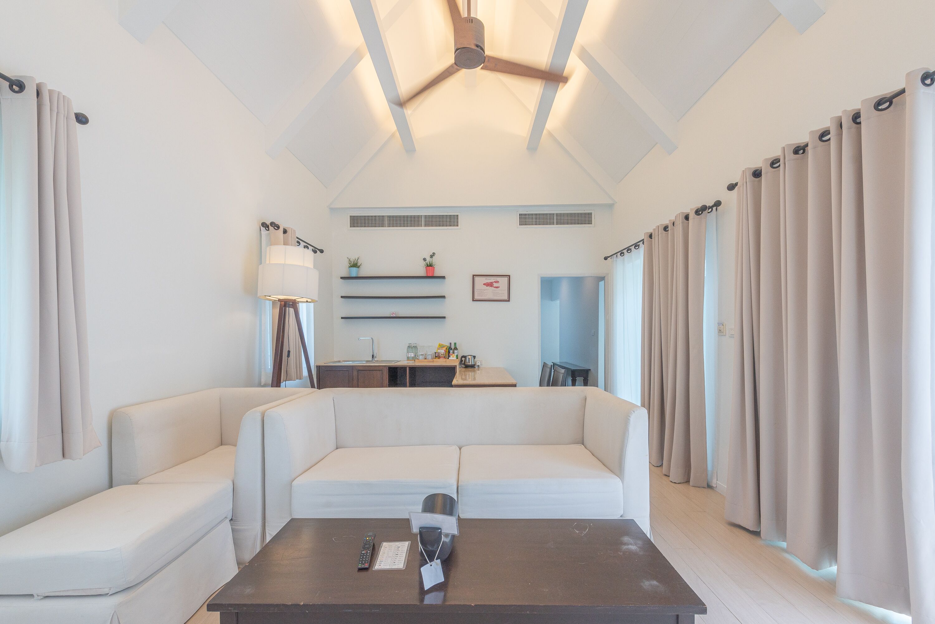 grand pool villa | living room | 42-inch led tv with cable channels, tv