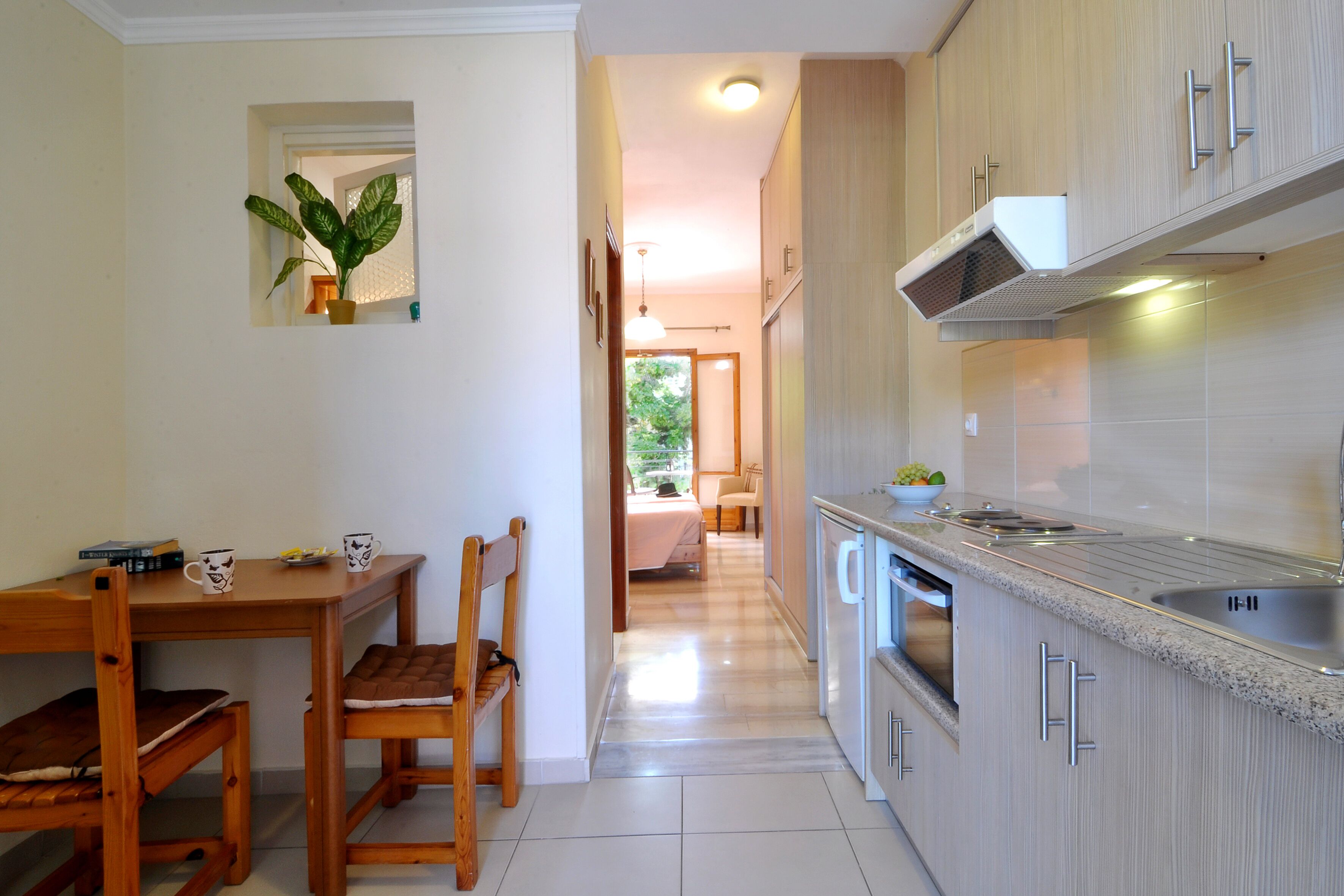 Studio | Cuisine privée | Grand réfrigérateur, four, plaque de cuisson, cafetière/bouilloire