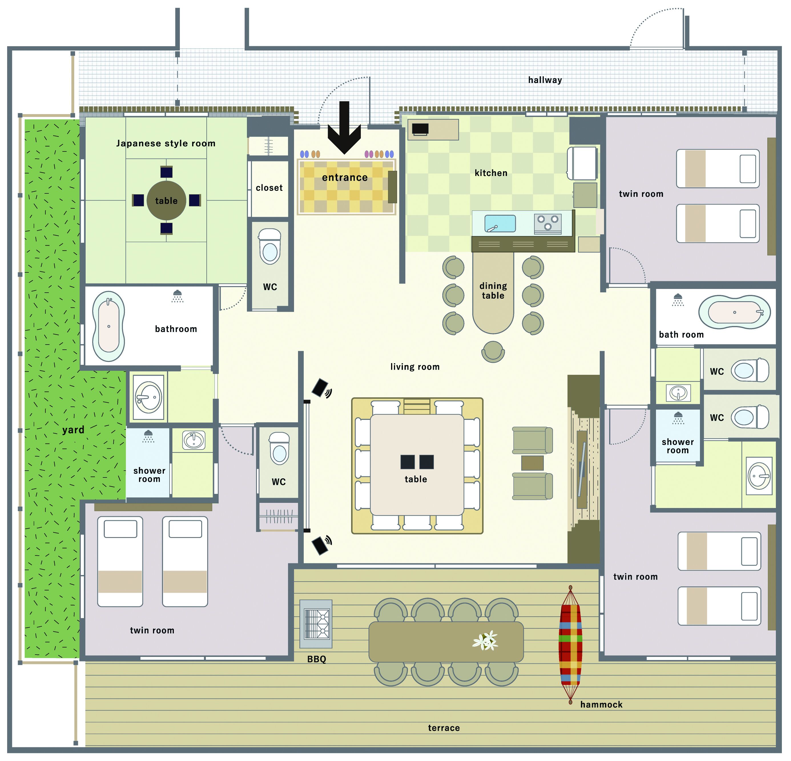 grand room | 1 bedroom, desk, cots/infant beds, free wifi