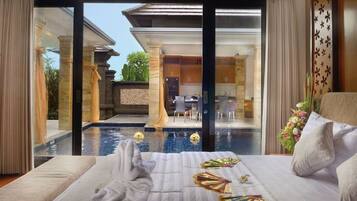 Villa familiare, 2 camere da letto, piscina privata | Biancheria in cotone egiziano, biancheria da letto di alta qualità