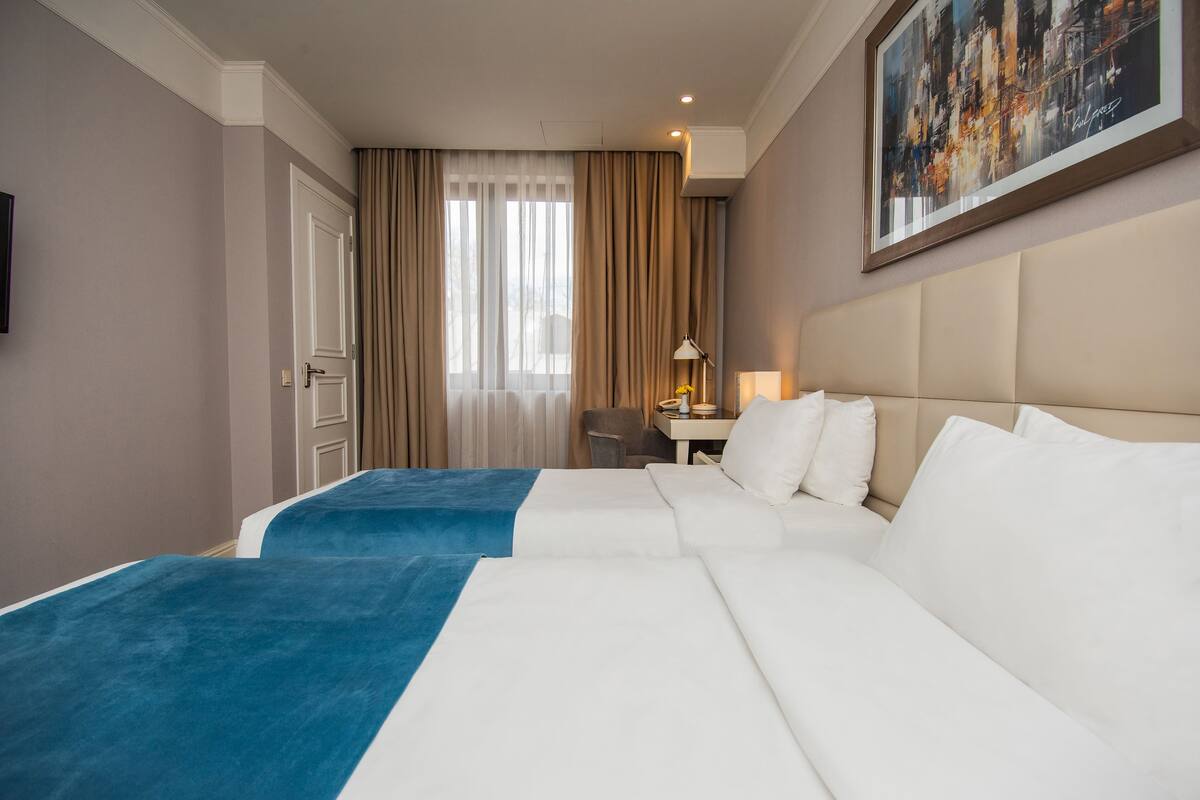 Classic Twin Room, 2 Single Beds | Hypo-allergenic bedding, in-room safe, desk, blackout curtains