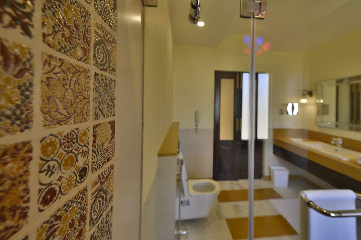 free toiletries, hair dryer, bathrobes, slippers