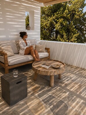 Dobbeltrom – superior, sjøutsikt | Terrasse/patio
