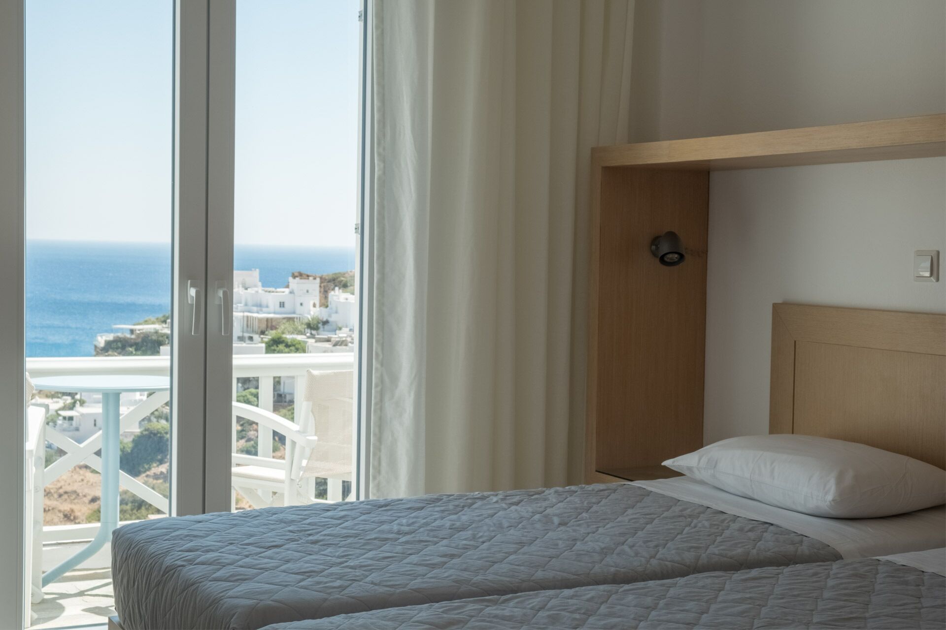 standard double room, sea view | hypo-allergenic bedding, in-room safe, iron/ironing board, free wifi
