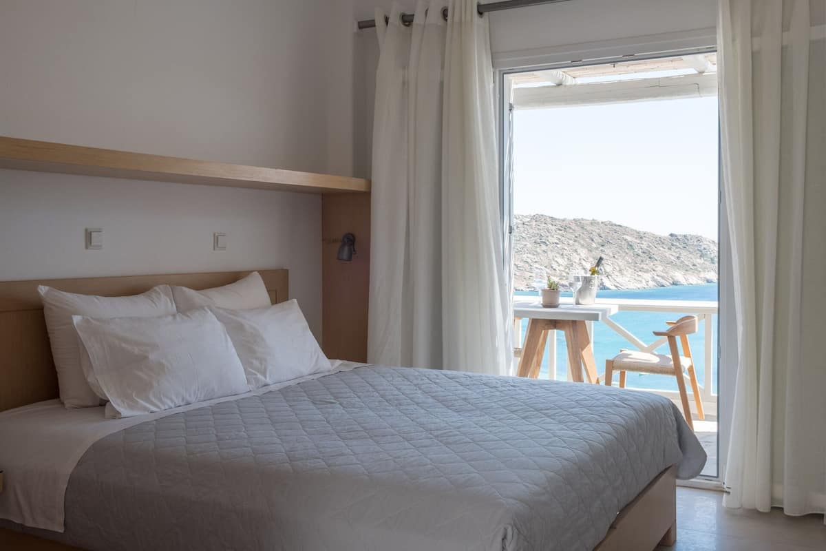 superior double room, sea view | hypo-allergenic bedding, in-room safe, iron/ironing board, free wifi