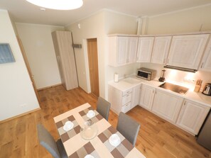 Luxury Apartment, 1 Bedroom, Balcony | Private kitchen | Fridge, microwave, stovetop, electric kettle - BaltHouse (Jurmala)