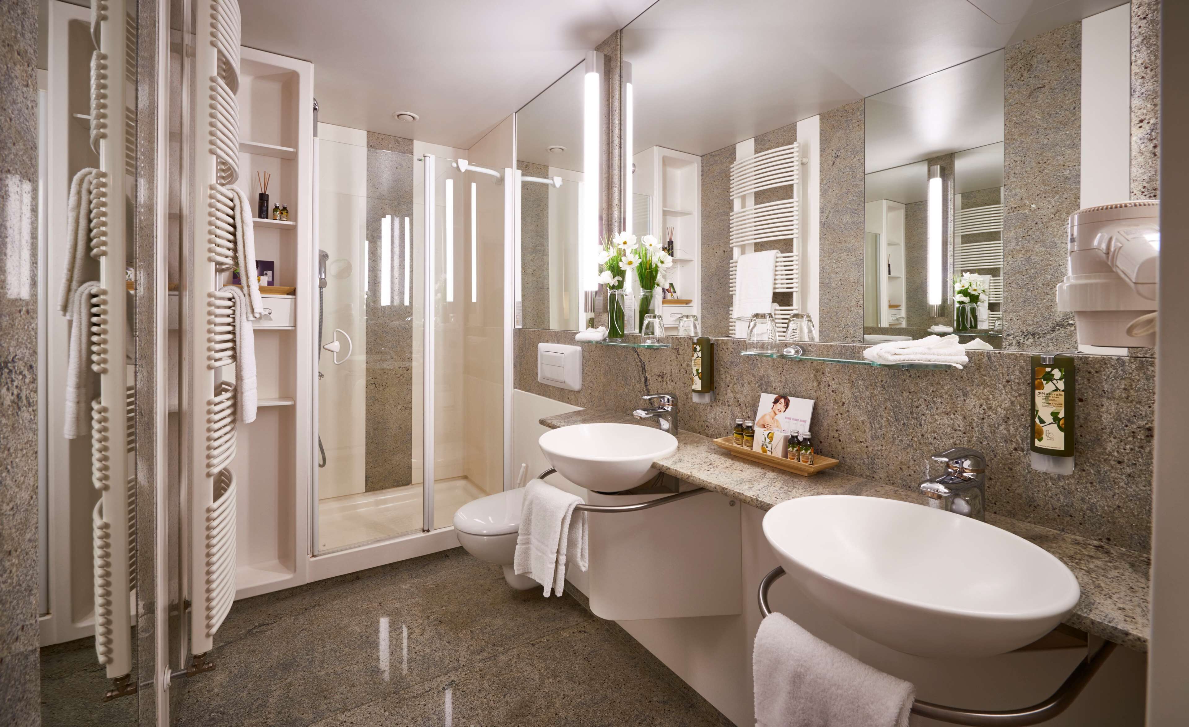 premium room (classic) | bathroom | free toiletries, hair dryer, bathrobes, slippers