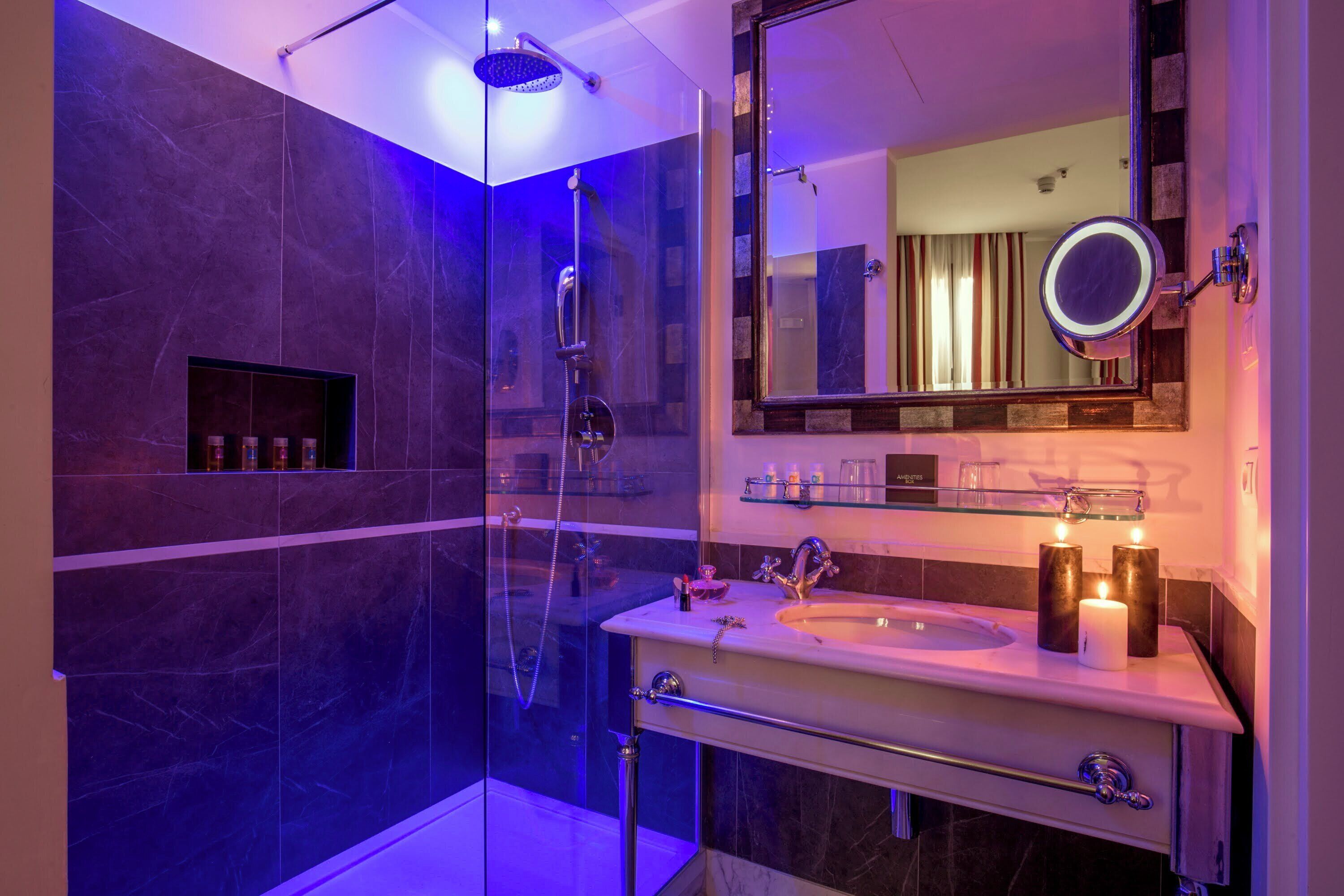 superior double room | bathroom | designer toiletries, hair dryer, bidet, towels