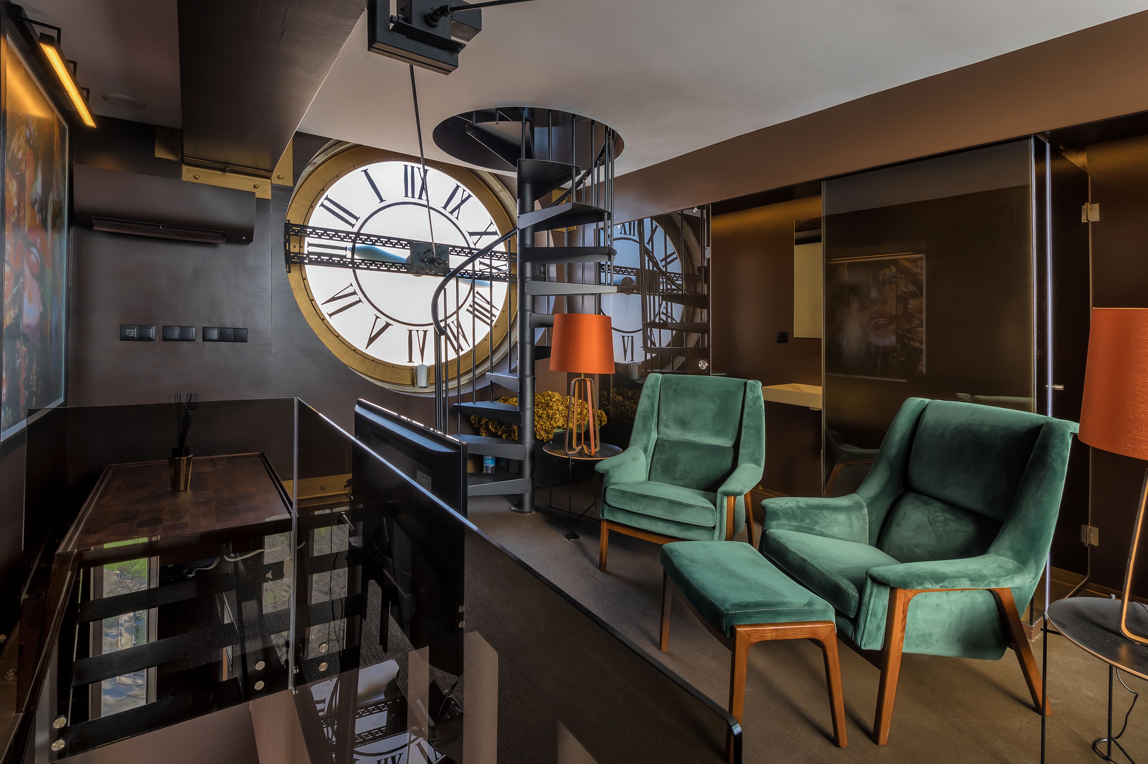 Suite estudio Premium, 1 cama matrimonial, vista al río, torre | Cortinas blackout, insonorización y tabla de planchar con plancha 