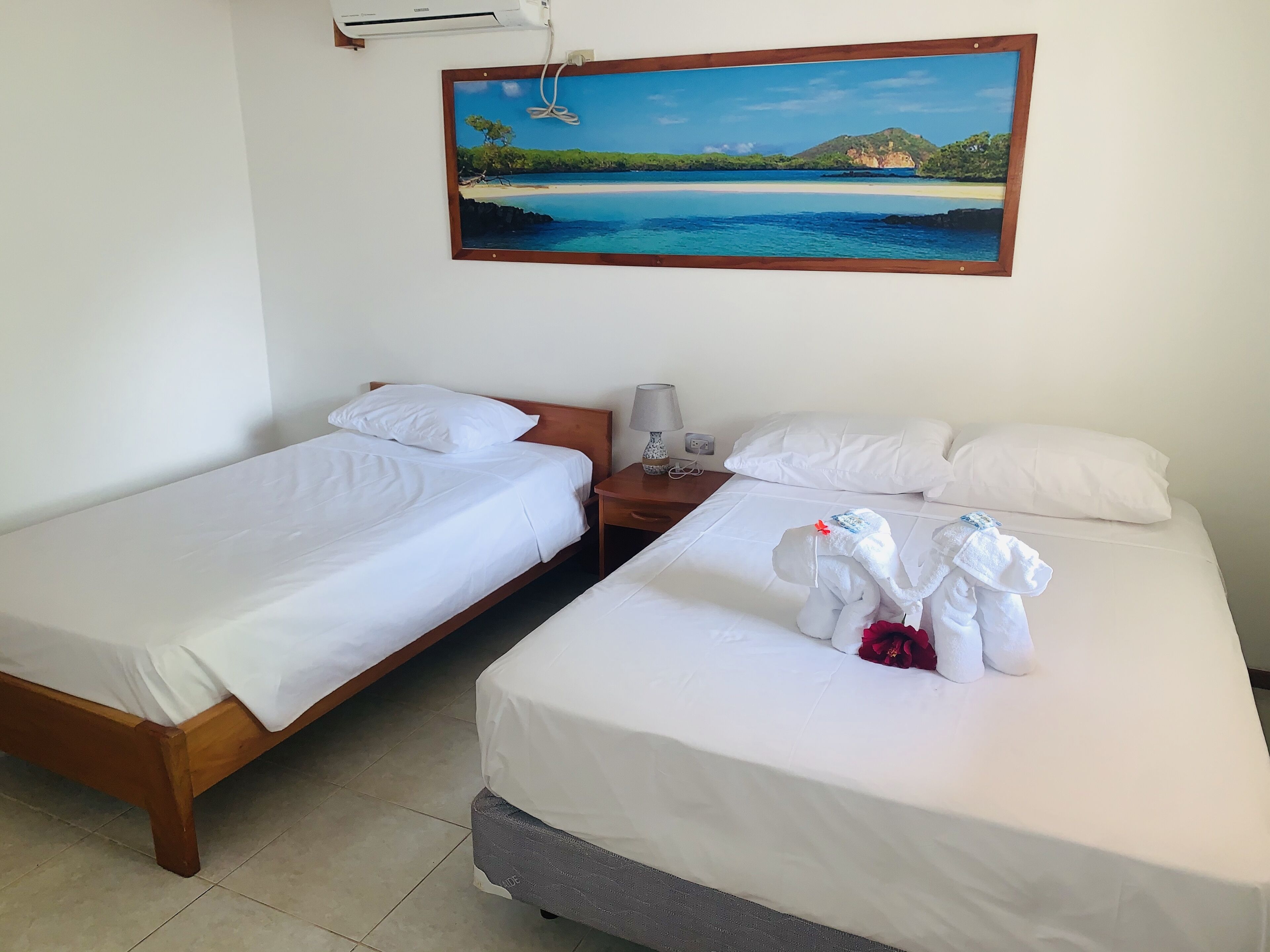 standard double room, 2 single beds | desk, blackout curtains, free wifi, bed sheets