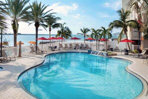 Utendørsbasseng, bassengtelt (inkludert) og bassengparasoller