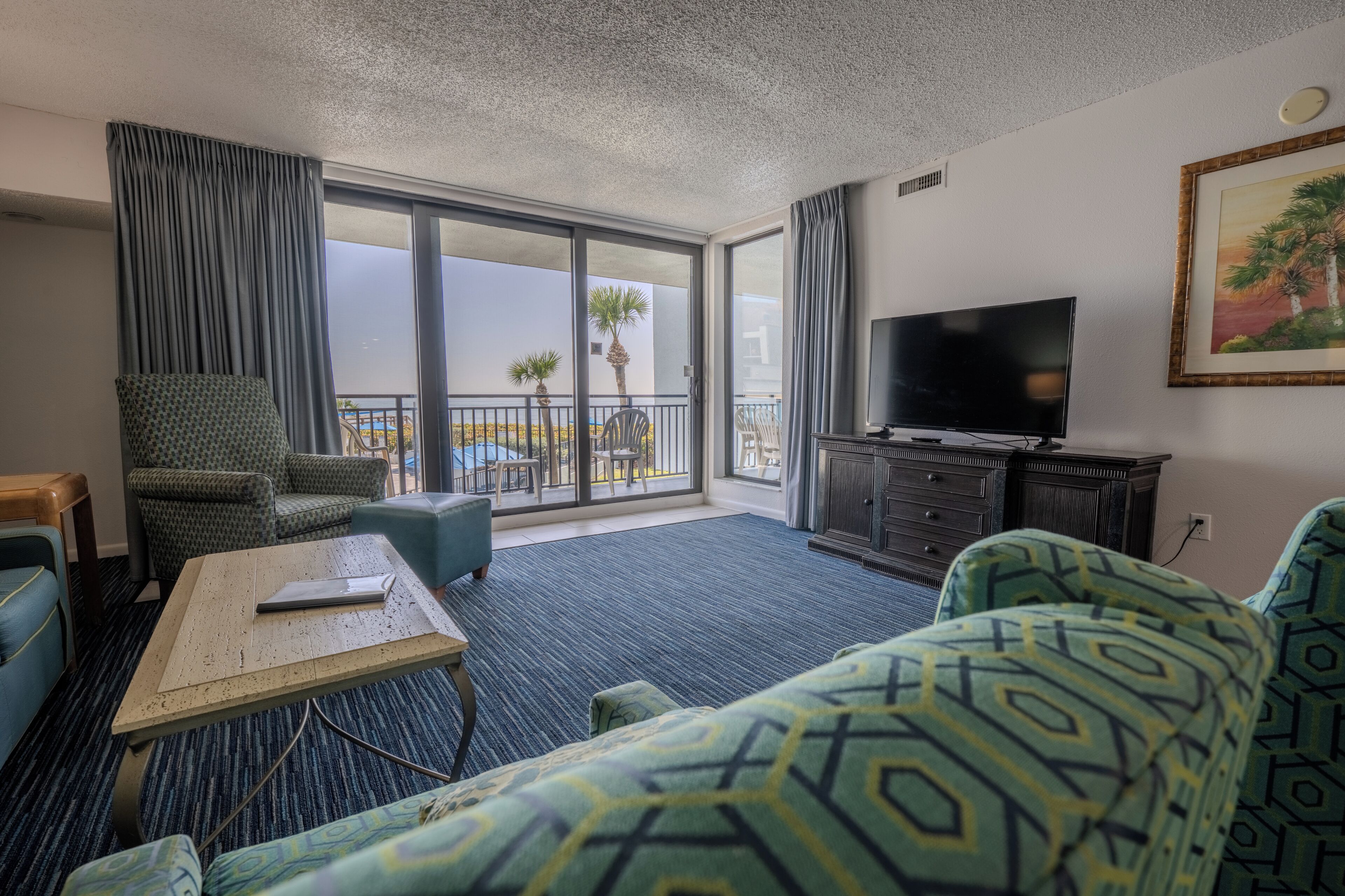 Standard Apartment, 2 Bedrooms, Ocean View | Living area | Flat-screen TV, DVD player