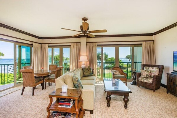 Villa, 2 Bedrooms, Balcony, Ocean View (Waipouli Beach Resort A207) | Living area