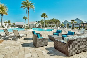 2 outdoor pools, pool umbrellas, sun loungers