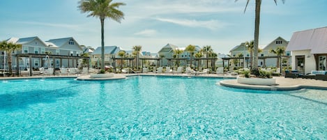 Seasonal outdoor pool, free cabanas, pool umbrellas