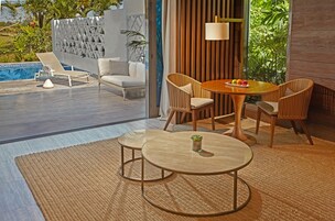 Deluxe Villa, Private Pool | Living area | Flat-screen TV