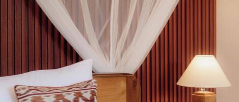 Premium bedding, desk, free WiFi, bed sheets