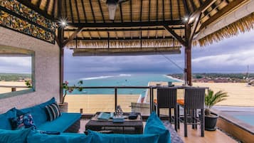 Luxury Villa, 1 Bedroom, Private Pool, Sea View | Living area | LED TV