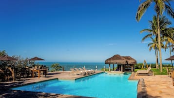 Outdoor pool, open 8:00 AM to 10:00 PM, pool umbrellas, pool loungers