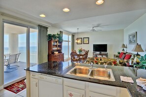 Condo, 3 Bedrooms, Ocean View, Beachfront (1807) | Living area | TV, DVD player