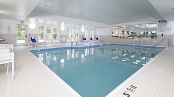 Indoor pool, open 10:00 AM to 11:00 PM, sun loungers