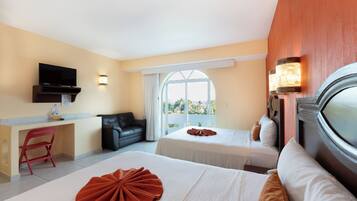 Standard Double Room, 2 Queen Beds | Balcony view