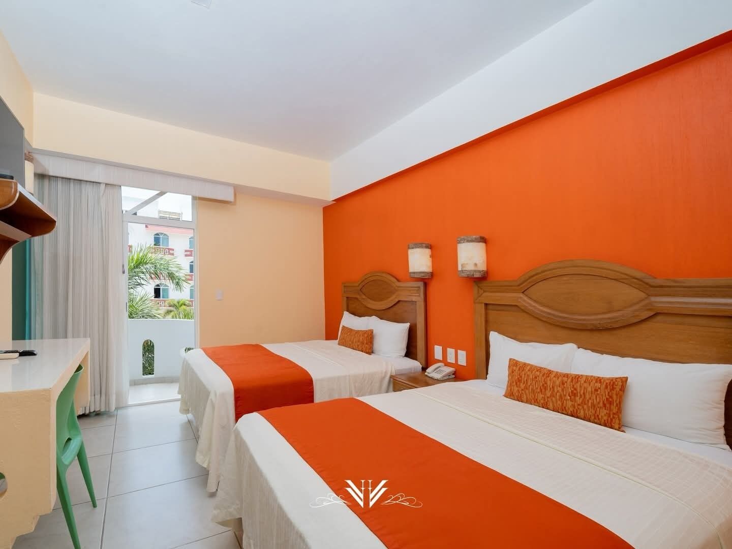 Standard Double Room, 2 Queen Beds | In-room safe, laptop workspace, internet, bed sheets