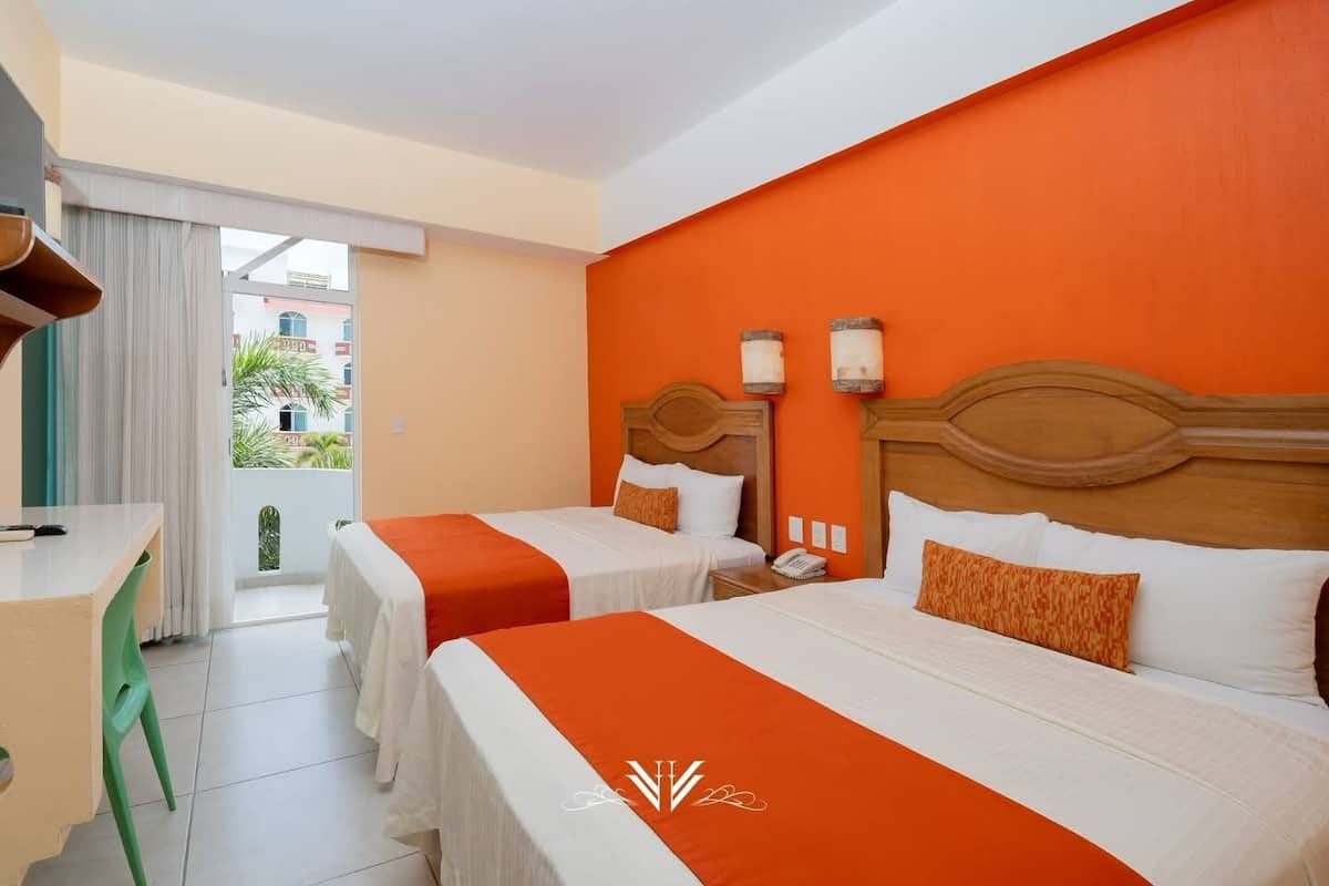 Standard Double Room, 2 Queen Beds | In-room safe, laptop workspace, internet, bed sheets