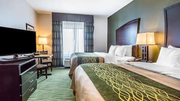 Standard Room, 2 Queen Beds, Non Smoking | Pillowtop beds, iron/ironing board, free cribs/infant beds, free WiFi