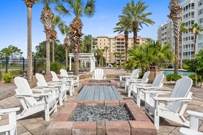 Fireplace - Reflections at Bay Point by Panhandle Getaways (Panama City Beach)