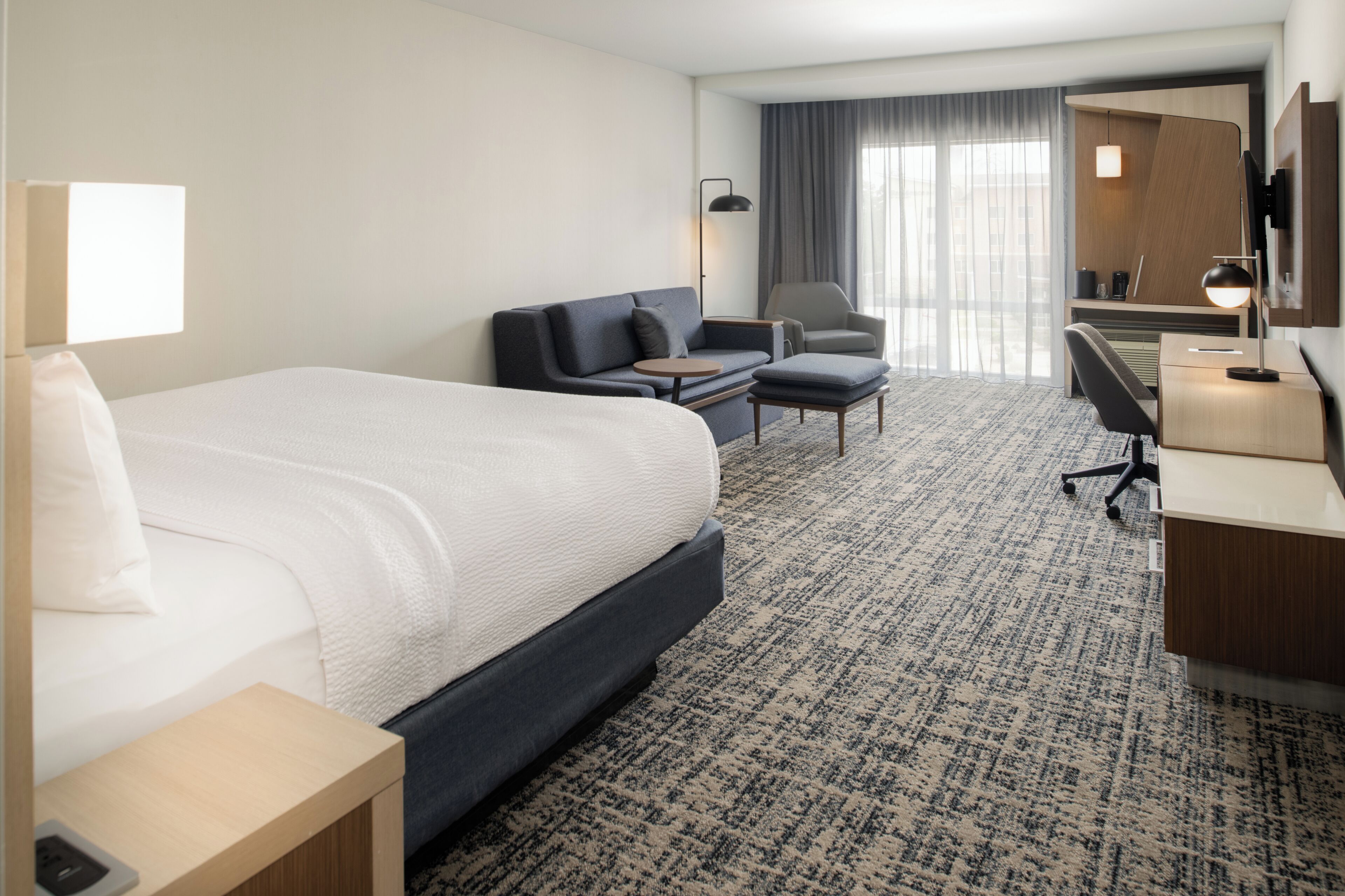 suite, 1 king bed | premium bedding, desk, laptop workspace, iron/ironing board