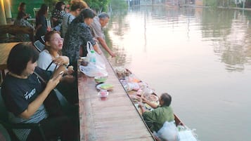 Outdoor banquet area