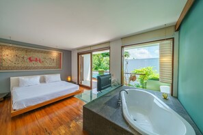 Vila, 2 kamar tidur, kolam renang pribadi | 2 kamar tidur, minibar, brankas, dan meja kerja