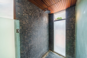 Villa, 2 Bedrooms, Private Pool | Bathroom | Shower, free toiletries, hair dryer, towels