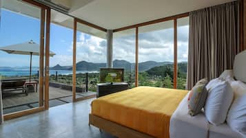 Phòng có tầm nhìn toàn cảnh, 1 giường cỡ king, quang cảnh biển, đối diện biển | Quang cảnh từ phòng