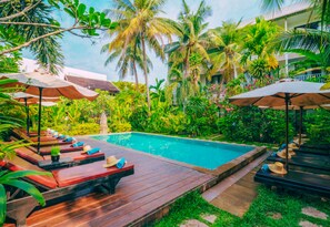 2 outdoor pools, open 9:00 AM to 10:00 PM, pool umbrellas, sun loungers - Ladear Privilege Rooms (Siem Reap)
