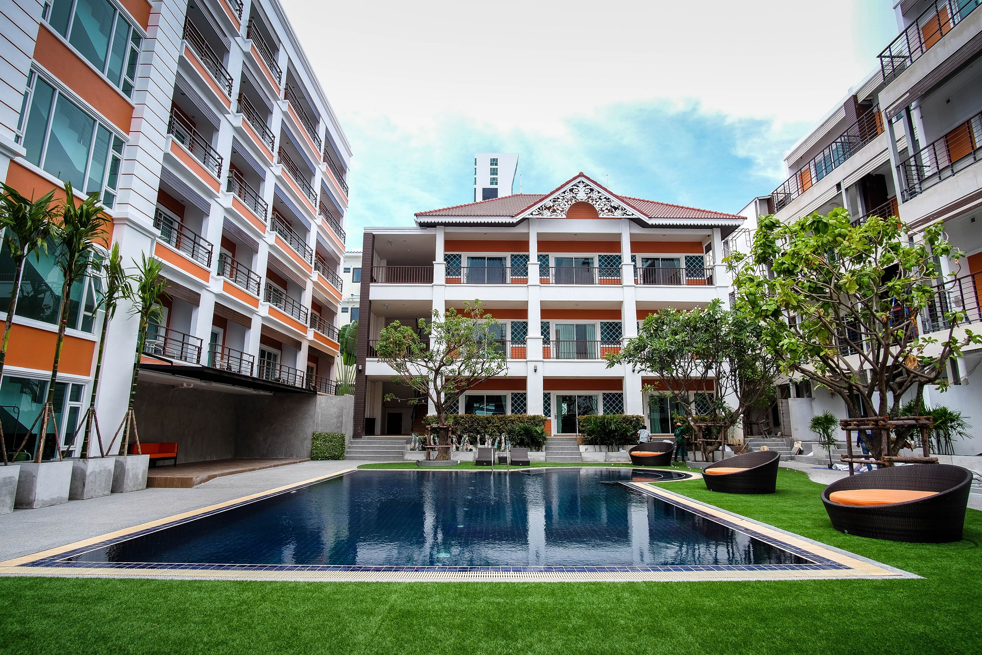 Fassade der Unterkunft – Abend/Nacht