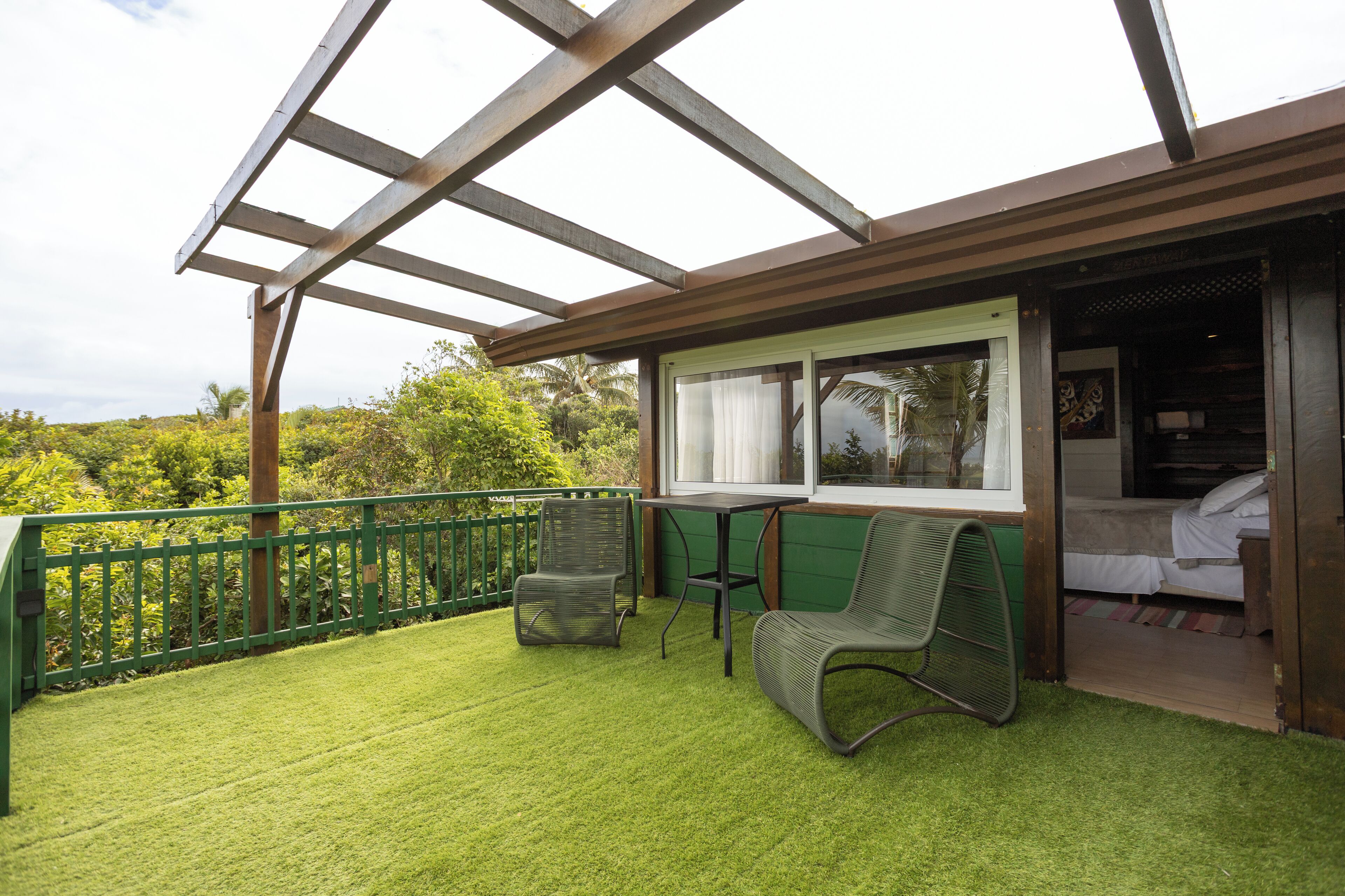 Habitación doble Deluxe, 1 habitación, vista a la playa | Terraza o patio