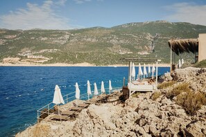 Plage privée, bar de plage