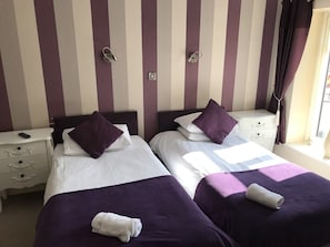 Twin Room (Room 3) | Individually decorated, bed sheets