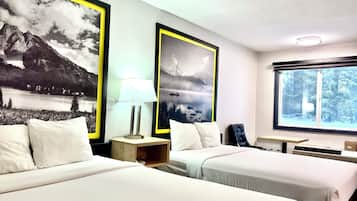 Room, 2 Queen Beds, Non Smoking, Kitchenette | Iron/ironing board, rollaway beds, free WiFi, bed sheets