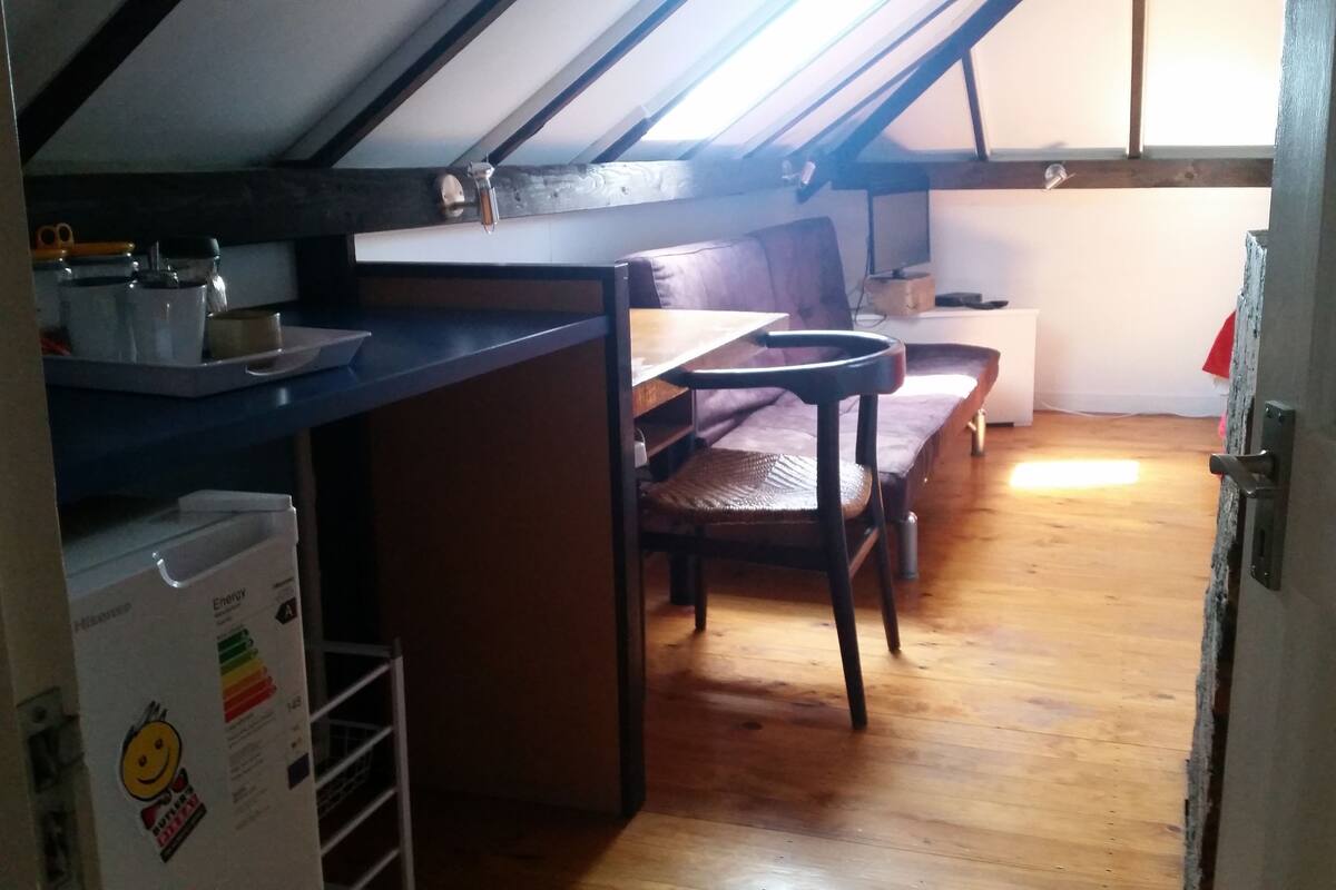 Open plan loft room 1 | Individually decorated, desk, iron/ironing board, free WiFi