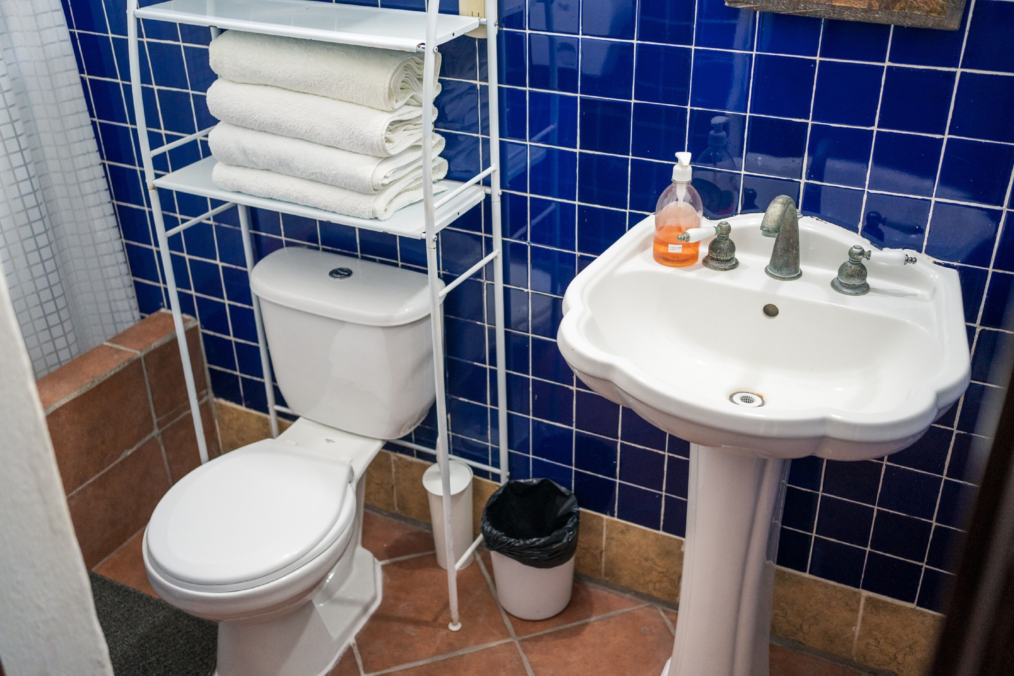 quadruple room with garden view | bathroom | shower, designer toiletries, towels, soap