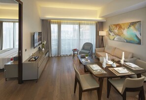 Junior Suite, 2 Bedrooms | Living area | 49-inch LED TV with cable channels, TV - I’M Hotel (Makati)