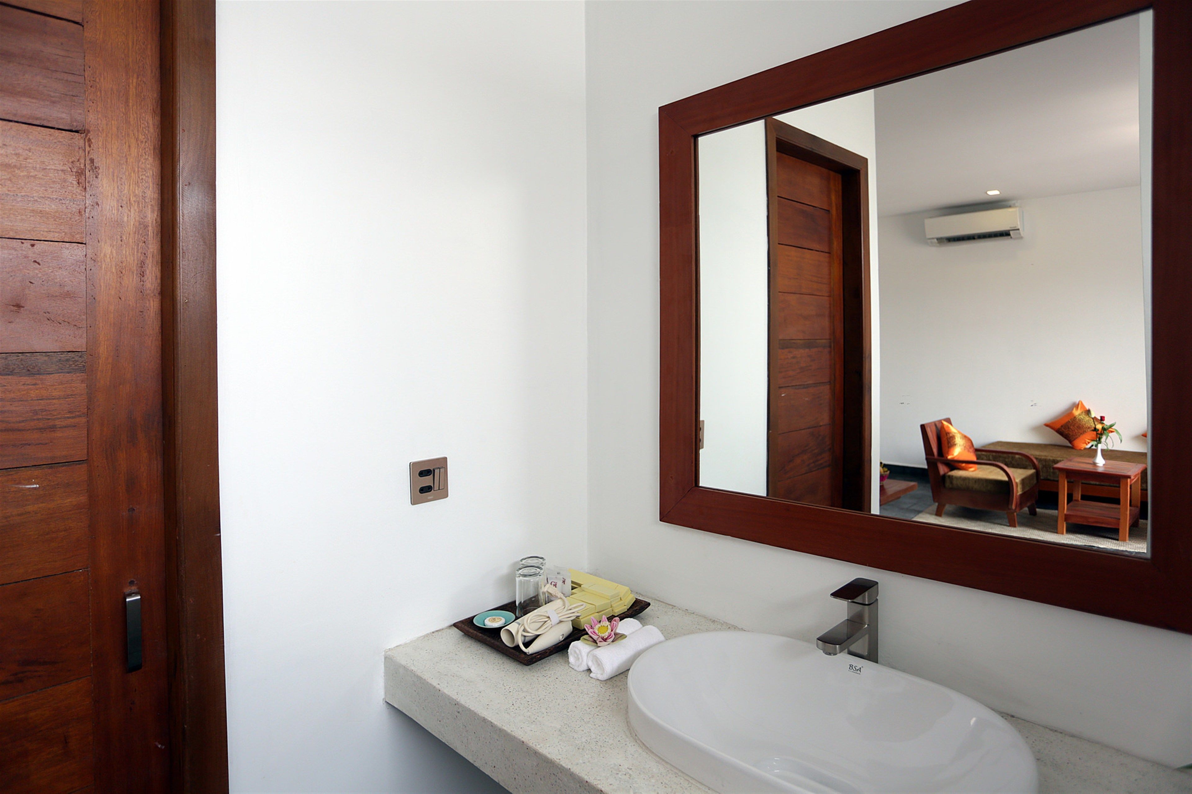 free toiletries, hair dryer, slippers, towels